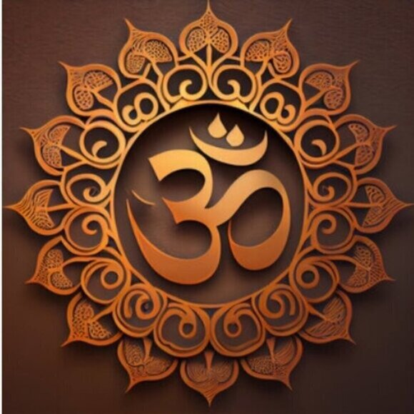 Upscale! Exclusive! Magenta & Hot Pink TigersEye w. Gold Om Aum Bracelet 6-6.5" - Picture 3 of 10